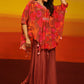Premium Stylish Printed Muslin Cord Set Kaftan Style.