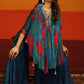Premium Stylish Printed Muslin Cord Set Kaftan Style