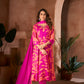 Women Pure Muslin Digital Printed Hand Work Salwar Kameez