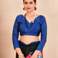 Jivora Women Crepe Soft Silk Striped And Floral Printed Saree with Unstitched Blouse.