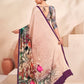 Jivora Women Crepe Soft Silk Striped And Floral Printed Saree with Unstitched Blouse.