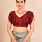 Jivora Women Crepe Soft Silk Striped And Floral Printed Saree with Unstitched Blouse.