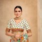 ROYALE – Vibrant Crepe Silk Saree with Rajwadi-Inspired Foil Position Print | Gujarati Royal Elegance