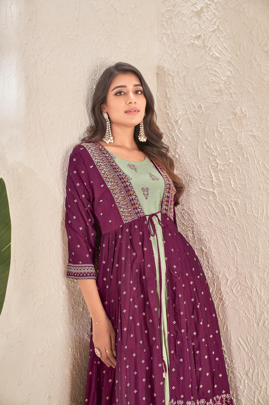 Women Foli Print Cotton Kurtis