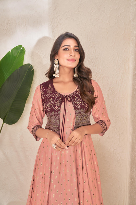 Women Foli Print Cotton Kurtis