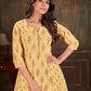 Women Foli Printed Cotton Kurti