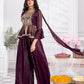 Premium Shimmer Georgette & Fancy Fabric Embroidery & Hand Work Fancy Crop Top/Sharara & Choli.