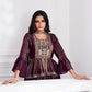Premium Shimmer Georgette & Fancy Fabric Embroidery & Hand Work Fancy Crop Top/Sharara & Choli.