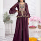Premium Shimmer Georgette & Fancy Fabric Embroidery & Hand Work Fancy Crop Top/Sharara & Choli.
