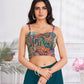 Premium Shimmer Georgette & Fancy Fabric Embroidery & Hand Work Fancy Crop Top/Sharara & Choli