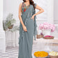 Premium Satin Silk & Fancy Fabric Embroidery & Hand Work Fancy Drape Saree & Choli