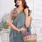 Premium Satin Silk & Fancy Fabric Embroidery & Hand Work Fancy Drape Saree & Choli