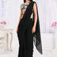 Premium Georgette Embroidery & Hand Work Fancy Drape Saree /Saree & Choli