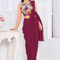 Premium Georgette Embroidery & Hand Work Fancy Drape Saree /Saree & Choli
