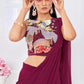 Premium Georgette Embroidery & Hand Work Fancy Drape Saree /Saree & Choli