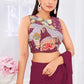 Premium Georgette Embroidery & Hand Work Fancy Drape Saree /Saree & Choli