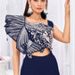 Premium Georgette Embroidery & Hand Work Fancy Crop Top/ Sharara & Choli