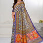 Premium Natural Silk High Definition Jacquard Zari Digital Printed Blouse With Saree - jivora