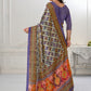 Premium Natural Silk High Definition Jacquard Zari Digital Printed Blouse With Saree - jivora