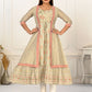 Pista Green Cotton Handprint Kurtis with Light Embroidery - jivora