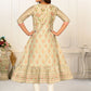 Pista Green Cotton Handprint Kurtis with Light Embroidery - jivora