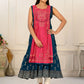2 Layered Inner Cotton And Outward Jacket Chanderi Kurti - jivora