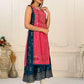 2 Layered Inner Cotton And Outward Jacket Chanderi Kurti - jivora