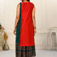 2 Layered Inner Cotton And Outward Jacket Chanderi Kurti - jivora