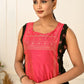 2 Layered Inner Cotton And Outward Jacket Chanderi Kurti - jivora