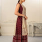 2 Layered Inner Cotton And Outward Jacket Chanderi Kurti - jivora