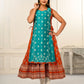 2 Layered Inner Cotton And Outward Jacket Chanderi Kurti - jivora