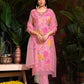 Premium Organza With Digital Print Pure Muslin Inner Santoon Bootom Oraganza Dupatta Embroidery and Sequins Daman & Neck Work With Hand Work Salwar Kameez Dupatta 3 Pcs Set