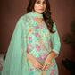 Premium Organza With Digital Print Pure Muslin Inner Santoon Bootom Oraganza Dupatta Embroidery and Sequins Daman & Neck Work With Hand Work Salwar Kameez Dupatta 3 Pcs Set
