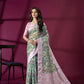 Champagne Gold Silk Saree with Woven Floral Patterns – For Luxe Celebrations