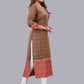 Natural Silk High Definition Digital Printed Kurtis With Subtle Jacquard Weaves Kurti - jivora