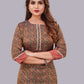 Natural Silk High Definition Digital Printed Kurtis With Subtle Jacquard Weaves Kurti - jivora