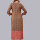 Natural Silk High Definition Digital Printed Kurtis With Subtle Jacquard Weaves Kurti - jivora