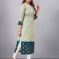 Natural Silk High Definition Digital Printed Kurtis With Subtle Jacquard Weaves Tissue Organza Kurti - jivora