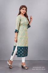 Natural Silk High Definition Digital Printed Kurtis With Subtle Jacquard Weaves Tissue Organza Kurti - jivora