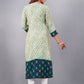 Natural Silk High Definition Digital Printed Kurtis With Subtle Jacquard Weaves Tissue Organza Kurti - jivora