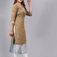Natural Silk High Definition Digital Printed Kurtis With Subtle Jacquard Weaves Tissue Organza Kurti - jivora