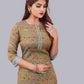 Natural Silk High Definition Digital Printed Kurtis With Subtle Jacquard Weaves Tissue Organza Kurti - jivora