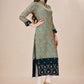 Natural Silk High Definition Digital Printed Kurtis With Subtle Jacquard Weaves Tissue Organza Kurti - jivora