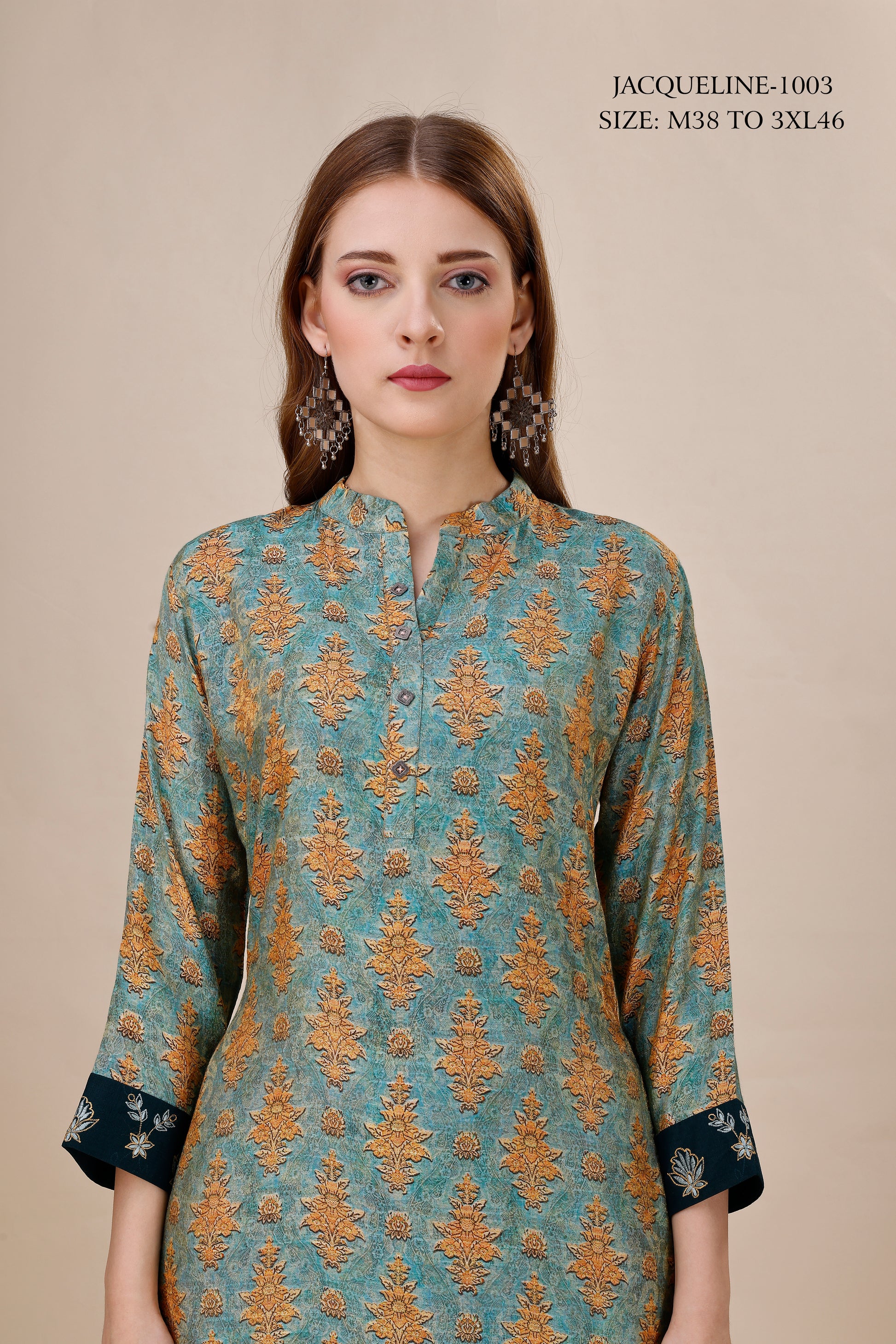 Natural Silk High Definition Digital Printed Kurtis With Subtle Jacquard Weaves Tissue Organza Kurti - jivora