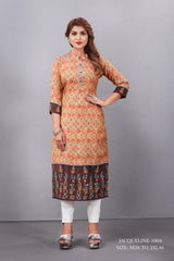 Natural Silk High Definition Digital Printed Kurtis With Subtle Jacquard Weaves Tissue Organza Kurti - jivora