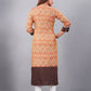 Natural Silk High Definition Digital Printed Kurtis With Subtle Jacquard Weaves Tissue Organza Kurti - jivora