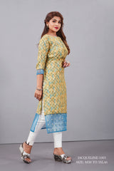 Natural Silk High Definition Digital Printed Kurtis With Subtle Jacquard Weaves Tissue Organza Kurti - jivora