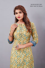 Natural Silk High Definition Digital Printed Kurtis With Subtle Jacquard Weaves Tissue Organza Kurti - jivora