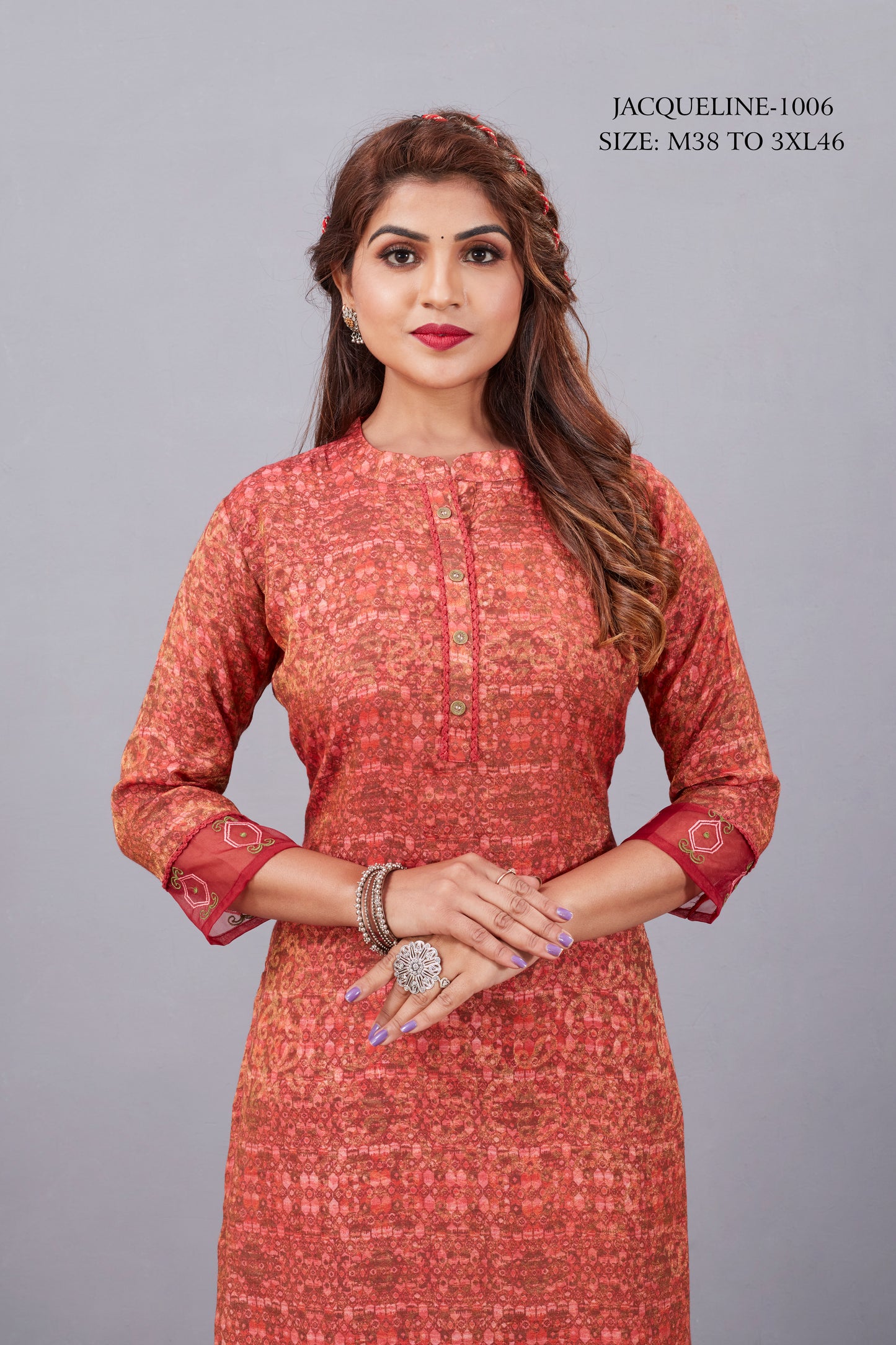 Natural Silk High Definition Digital Printed Kurtis With Subtle Jacquard Weaves Tissue Organza Kurti - jivora