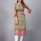 Natural Silk High Definition Digital Printed Kurtis With Subtle Jacquard Weaves Tissue Organza Kurti - jivora